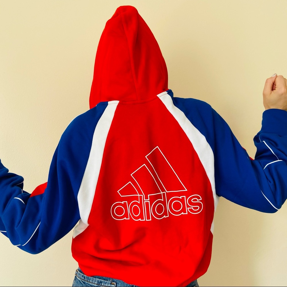 New Adidas track Zip-Up Hoodie Sweatshirt - Picture 4 of 14